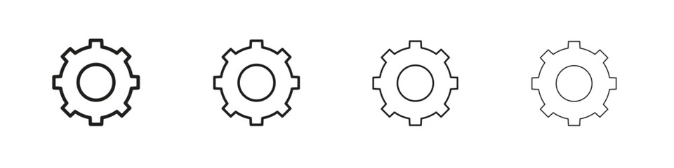 Cogwheel icon outline vector. outline icons collection.