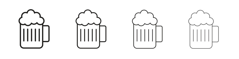Beer mug icon outline vector. outline icons collection.