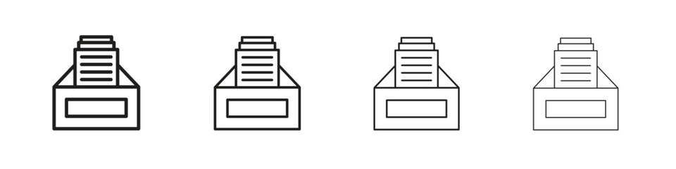 Archive icon outline vector. outline icons collection.