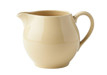 Isolated cream pitcher ready for serving, made of stoneware, perfect for a dinner setting