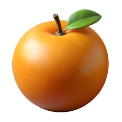 Orange Fruit with Dark Stem and Green Leaf photo front