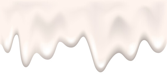 Yogurt, cream, glaze, liquid or paint wave realistic 3d texture.