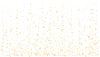 Orange carbonated water with gold bubbles.