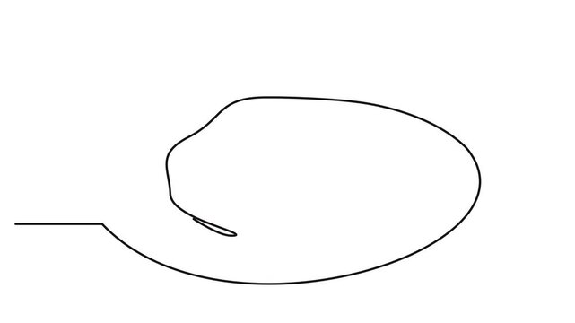 Animated self drawing of continuous line roasted chicken. Thanksgiving greeting video. Full length one line animation. 4K	