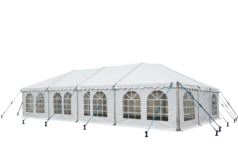 Isolated Event Tent for Outdoor Party, Wedding, Carnival, or Garden Events. Rectangular Shape