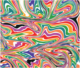 Vibrant psychedelic swirls of rainbow colors abstract background