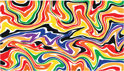 chaotic rainbow swirls in bold energetic abstract motion