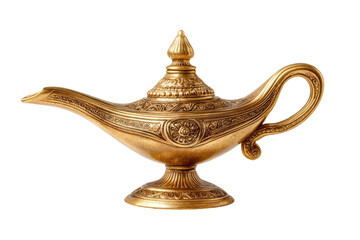 Fototapeta premium Golden magic lamp, ornate details