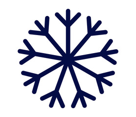Elegant blue snowflake illustration, perfect for winter-themed crafts and festive decorations.