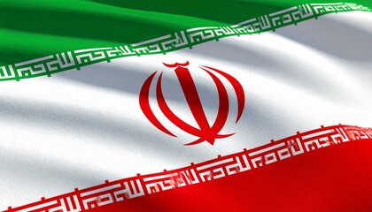 The national flag of Iran displayed in a flat format