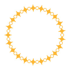 Intricate islamic frame with geometric patterns, ideal for art, design, and religious decoration.