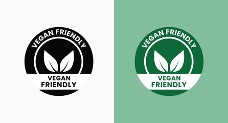 Vegan food icon set badge sign. Bio, Ecology, Organic logos and badges, label, tag. Green leaf on white background. Vector illustration.