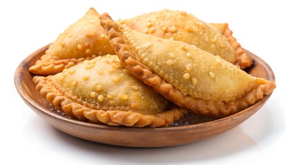 Crispy Golden Fried Pitha Close Up Delicious Texture