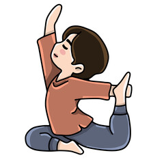 Yoga pose character 