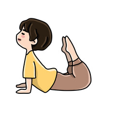 Yoga pose character 