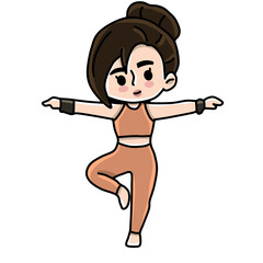 Woman practicing yoga 