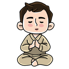 little boy sitting on the floor yoga 