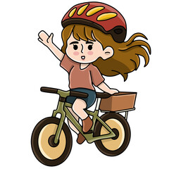 girl riding a bike