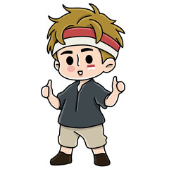 Character the red and white flag of Indonesian independence