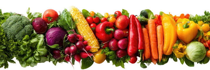 A colorful array of fresh vegetables