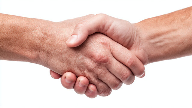An agreement handshake capturing the strength and trust in partnership, symbolizing cooperation.