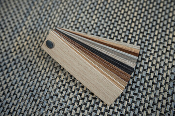 Wooden Texture Edge Banding Samples in Fan Layout – Interior Finishing and Furniture Design Concept