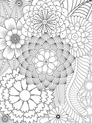 PrintFlowers Coloring Pages For Adules
