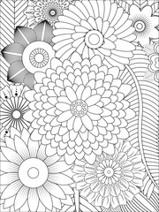 PrintFlowers Coloring Pages For Adules