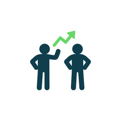 Obraz premium Motivation icon logo flat vector design