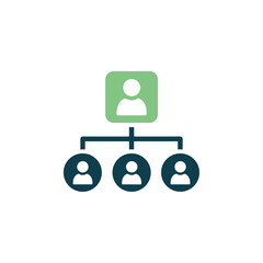 Connection, network icon logo flat vector design