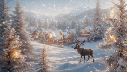 クリスマスの風景　AI生成素材