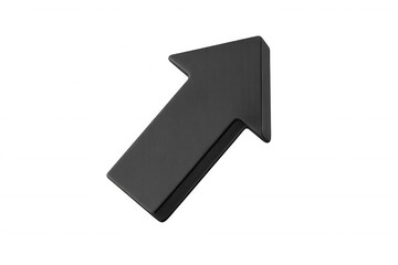 Fototapeta premium Black arrow icon pointing up right symbolising business growth, financial increase, progress, and future direction