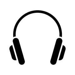 headsets icon white on background