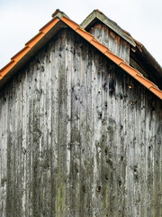 Verwitterte alte Bretterwand