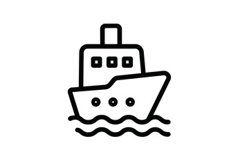 Boat sailing on calm waters during sunset near coastal shore, showcasing a peaceful journey across the sea