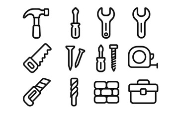 Collection of various hand tools including hammers, screwdrivers, and wrenches arranged for a crafting project