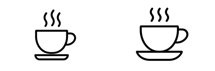 Two steaming cups of coffee on simple saucers, showcasing warmth and comfort in a cozy setting during a relaxing afternoon