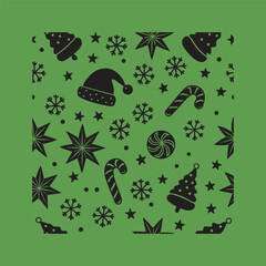  Christmas Seamless Pattern Winter Holiday Vector Background