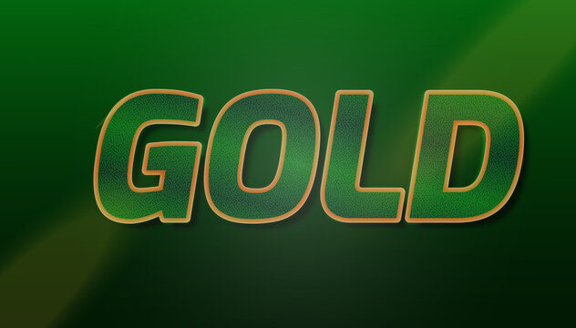 Gold Text Effect design