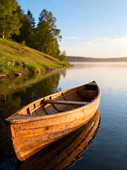Obraz premium boat on the river