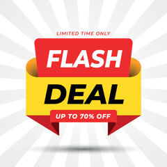 Flash Deal banner design with 60% sale discount	