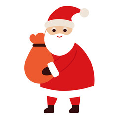Santa claus carrying a bag of gifts