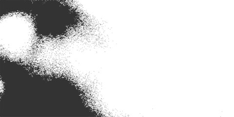 Black and white grunge abstract texture pattern background with ink splash and dirty border frame design vector art illustration