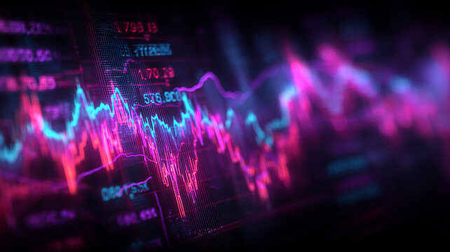 Market trend chart displaying fluctuating price action to represent risk management and data driven investment strategy.
