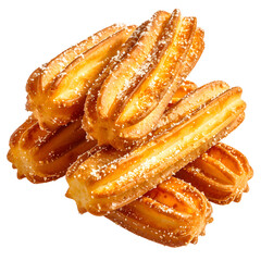 Golden, sugary, deep-fried dough pastries piled on top of each other