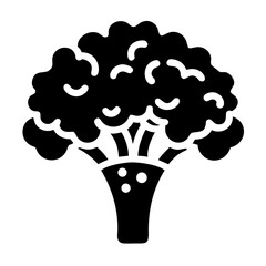 Vector art of broccoli icon, a healthy and nutritious vegetable, a source of vitamins and fiber