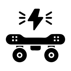 Vector art of electric skateboard icon modern transportation and technology concept design
