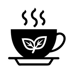 Vector art of aromatic cup of herbal tea, a comforting and healthy beverage choice