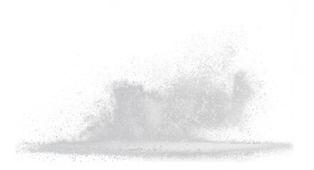 Dynamic white snow snowdrift splash, transparent PNG cutout, isolated background