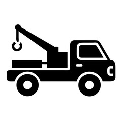 Illustration of a tow truck, symbolizing roadside assistance and vehicle recovery